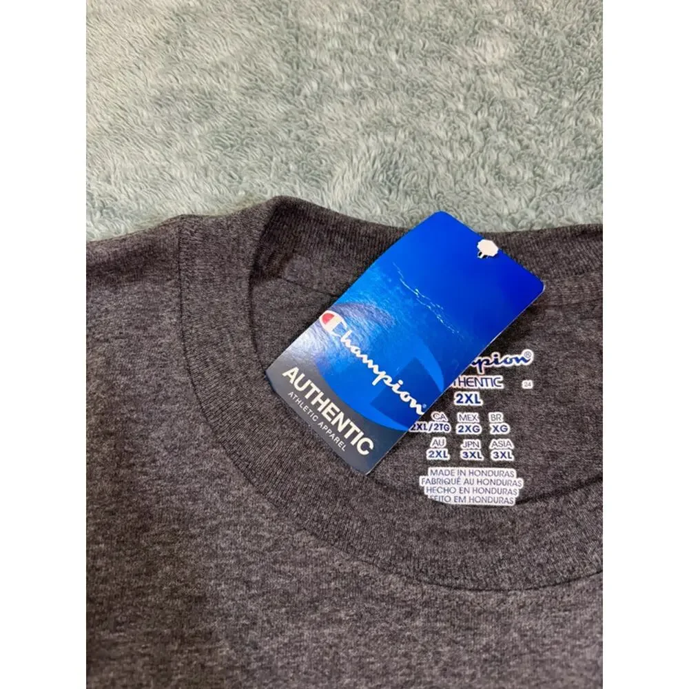 Champion Authentic Crewneck Black T-shirt US UK (2XL) - Picture 4 of 12